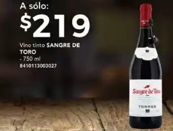 City Club Vino Tinto Sangre de Toro 750ml oferta