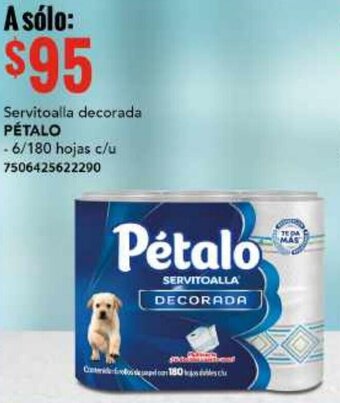 City Club Servitoalla Decorada Pétalo 6/180 hojas oferta
