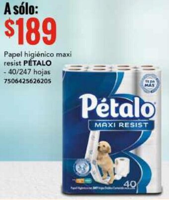 City Club Papel Higiénico Maxi Resist Pétalo 40/247 hojas oferta