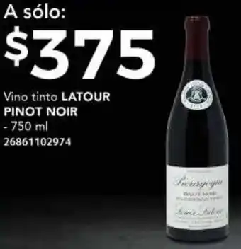 City Club Vino Tinto Latour Pinot Noir 750ml oferta