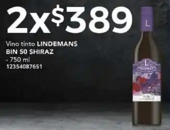 City Club Vino Tinto Lindemans Bin 50 Shiraz 2/750ml oferta