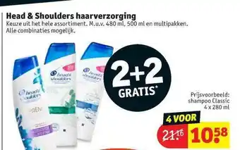 Kruidvat Head & Shoulders Haarverzorging 2+2 Gratis aanbieding