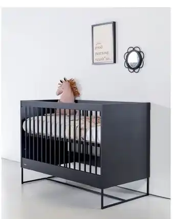 Babypark Modular Zwart Ledikant 60x120 cm aanbieding