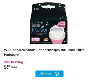 Plein.nl Wilkinson woman scheermesjes intuition ultra moisture aanbieding