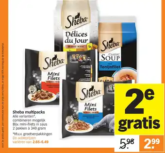 Albert Heijn Sheba multipacks 340gram aanbieding