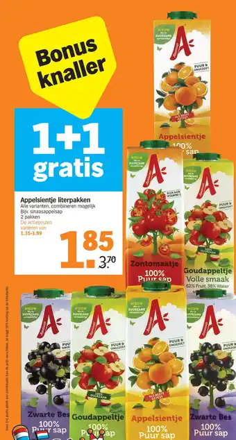 Albert Heijn Appelsientje literpakken aanbieding