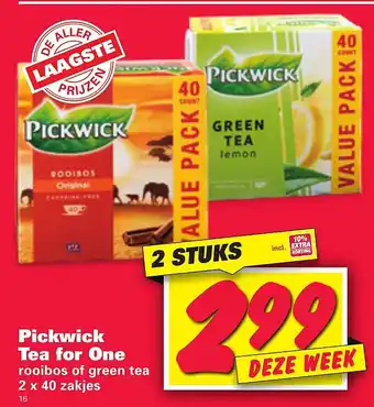 Nettorama Pickwick tea for one aanbieding