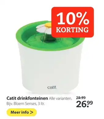 Pets Place Catit drinkfonteinen aanbieding