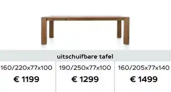 Henders & Hazel Uitschuifbare tafel aanbieding