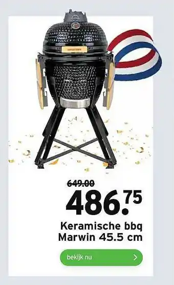 GAMMA Keramische BBQ Marwein 45.5 Cm aanbieding