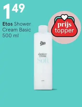 Etos Etos Shower Cream Basic 500ml aanbieding