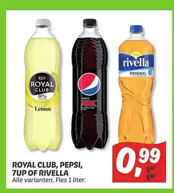 Dekamarkt Royal Club, Pepsi, 7Up Of Rivella aanbieding