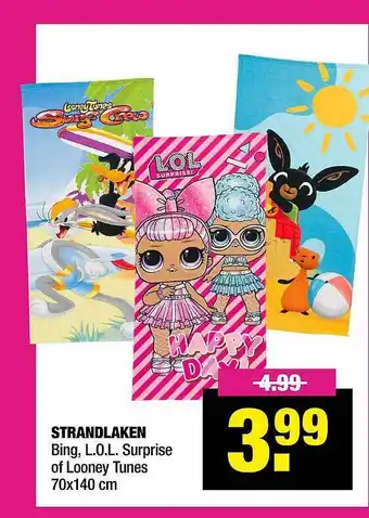 Big Bazar Strandlaken 70x140 cm aanbieding