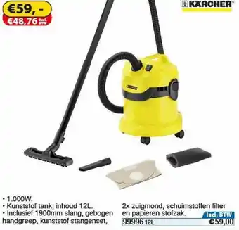 Toolstation Karcher MV 2 Nat--Droogzuiger aanbieding