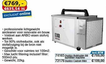 Toolstation Dustco Bullduster B8 Luchtfilter Machine aanbieding