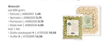 HANOS Gnocchi Naturel, Spinazie, Pompoen, Rode Biet, Zoete Aardappel Of Truffel aanbieding