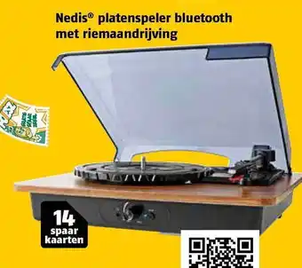 Poiesz Nedis® Platenspeler Bluetooth Met Riemaandrijving aanbieding