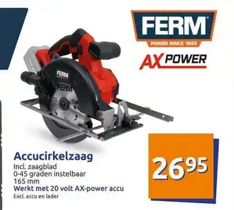 Action Ferm Accucirkelzaag aanbieding