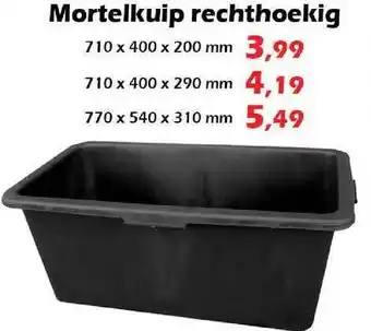 iTEK Mortelkuip Rechthoekig aanbieding