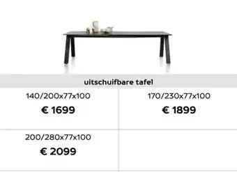 Henders & Hazel Uitschuifbare tafel aanbieding