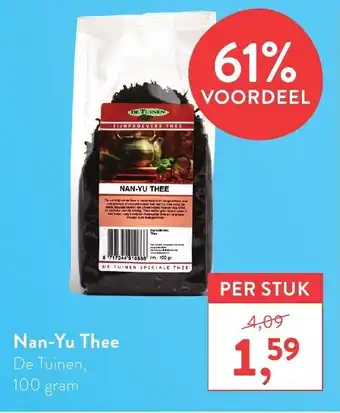 Holland & Barrett De Tuinen Nan-Yu Thee 100g aanbieding