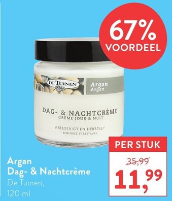 Holland & Barrett De Tuinen Argan Dag- & Nachtcreme 120ml aanbieding