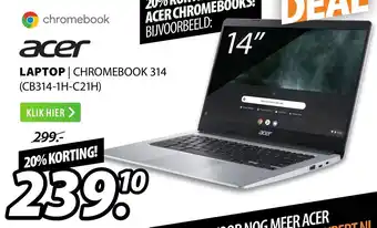 Expert ACER LAPTOP | CHROMEBOOK 314 (CB314-1H-C21H) aanbieding