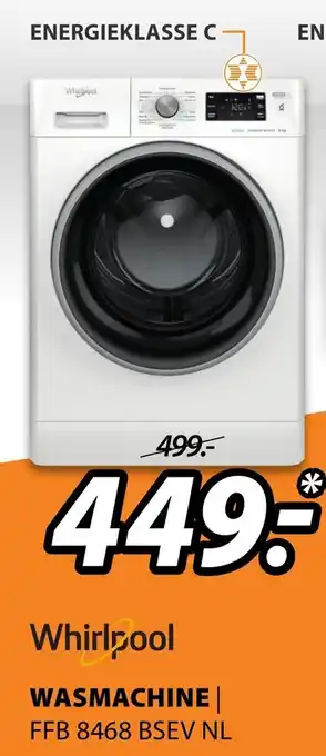Expert Whirlpool Wasmachine | FFB 8468 BSEV NL aanbieding