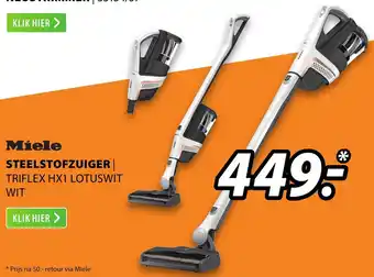 Expert Miele Steelstofzuiger | Triflex HX1 LOTUSWIT WIT aanbieding