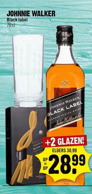 Dirck 3 Johnnie Walker Black Label 70 cl aanbieding