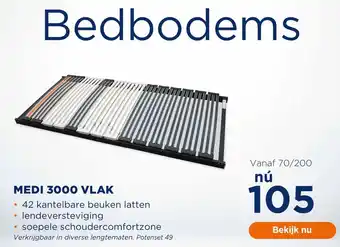 TotaalBED Bedbodem Medi 3000 vlak 70x200cm aanbieding