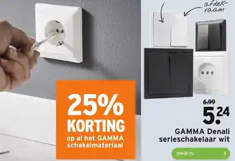 GAMMA GAMMA Denali seriesschakelaar wit aanbieding