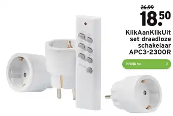 GAMMA KlikAanKlikUit Set draadloze schakelaar APC3-2300R aanbieding