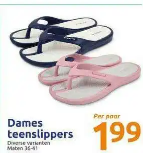 Action Dames Teenslippers aanbieding