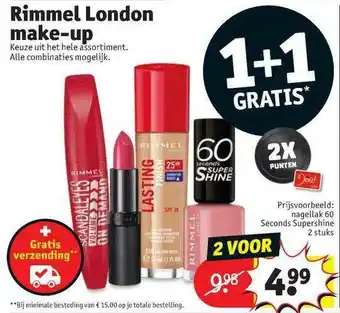 Kruidvat Rimmel London Make-Up 1+1 Gratis aanbieding