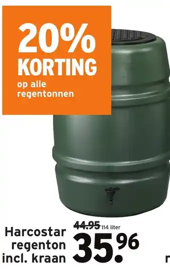 GAMMA Harcostar regenton incl. kraan aanbieding