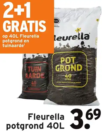 GAMMA Fleurella Potground 40L aanbieding