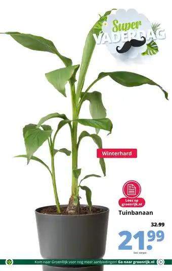 GroenRijk Tuinbanaan aanbieding