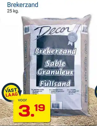 Kluswijs Brekerzand 25Kg aanbieding