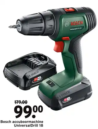 GAMMA Bosch Accuboormachine UniversalDrill 18V aanbieding