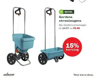 Welkoop Bestel Gardena strooiwagens aanbieding