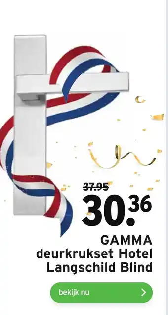 GAMMA GAMMA deurkrukset Hotel Langschild Blind aanbieding