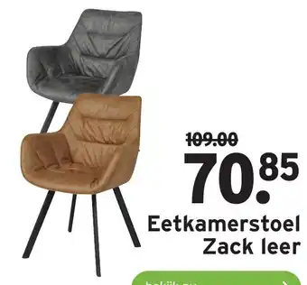 GAMMA Eetkamerstoel Zack leer aanbieding