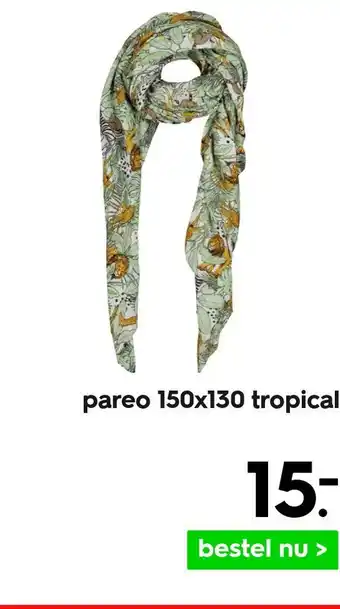 HEMA pareo 150x130 tropical aanbieding