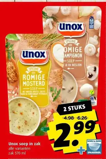 Boni Unox Soep In Zak 570ml aanbieding