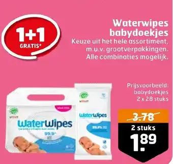 Trekpleister Waterwipes babydoekjes 2 stuks aanbieding