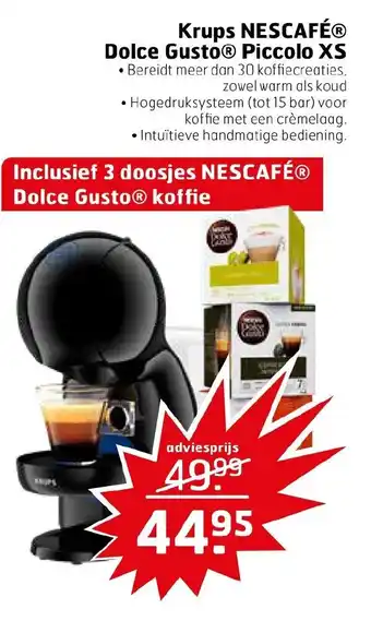 Trekpleister Krups Nescafe Dolce Gusto Piccolo XS aanbieding