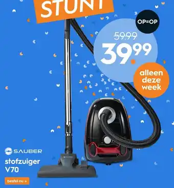 Blokker Sauber stofzuiger V70 aanbieding