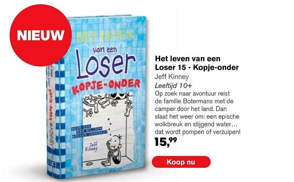 Het Leven Van Een Loser 15 - Kopje-Onder - Jeff Kinney aanbieding bij AKO