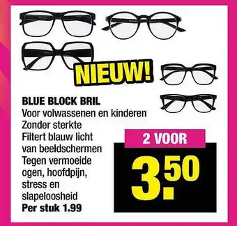 Big Bazar Blue Block Bril aanbieding